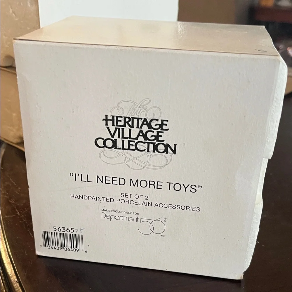 Department 56 Heritage Village Collection 'I'll Need More Toys' Set